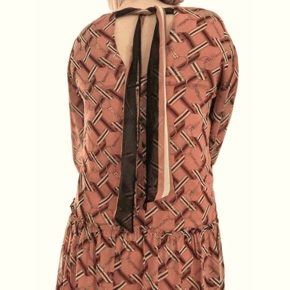 Taranko Women's Loose Print Special Occasion Knee Length Dress - Size EU 38 - Picture 4 of 4